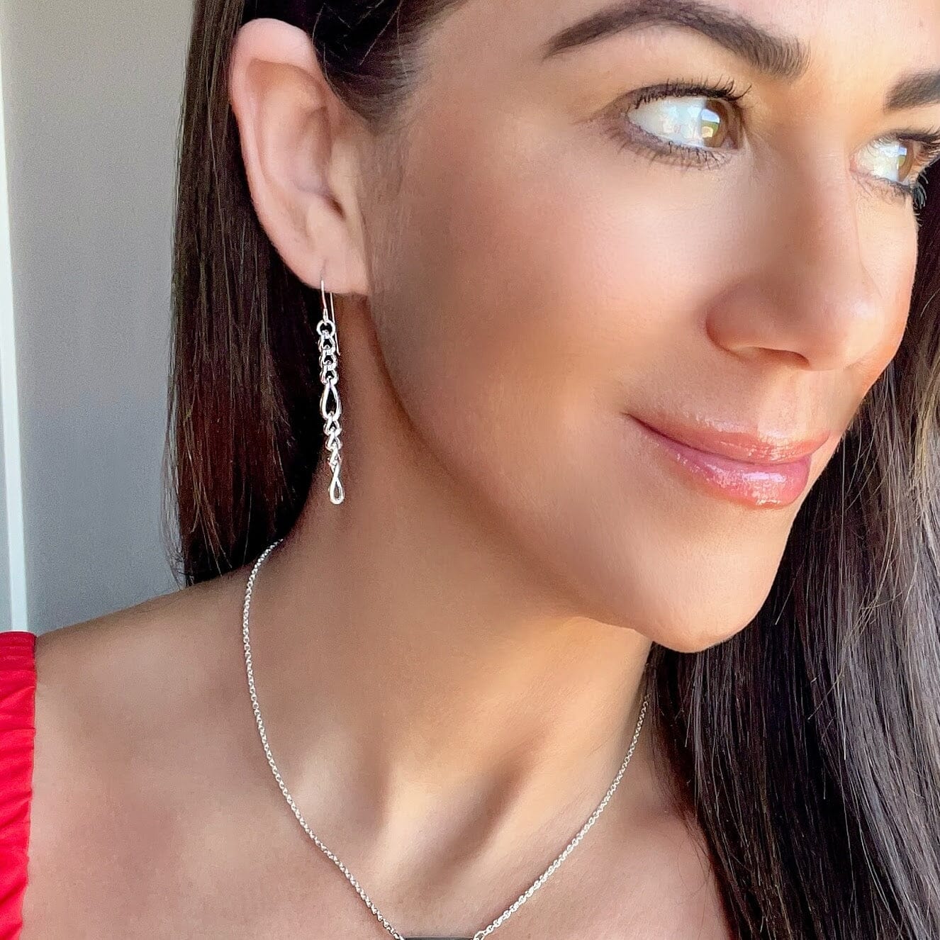 Italian origin Fab Figaro dangling earrings in sterling silver