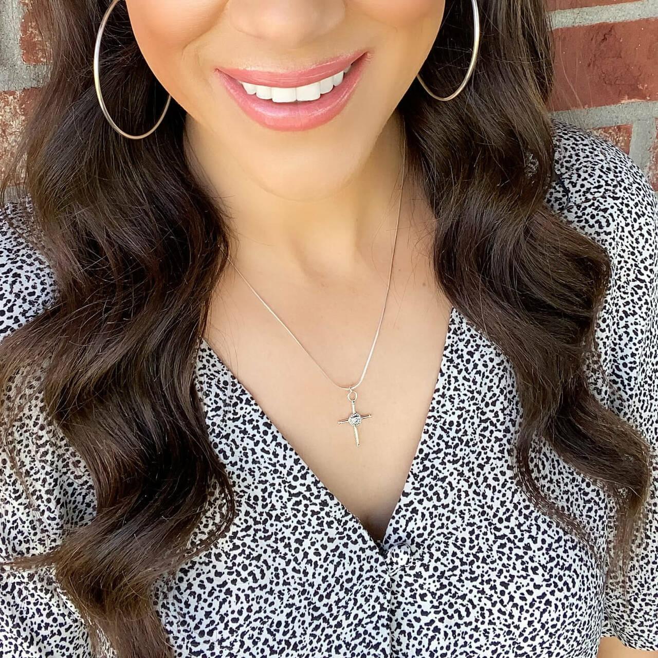 Christian necklace Everlasting Love paired with Simply the Best Hoop Earrings