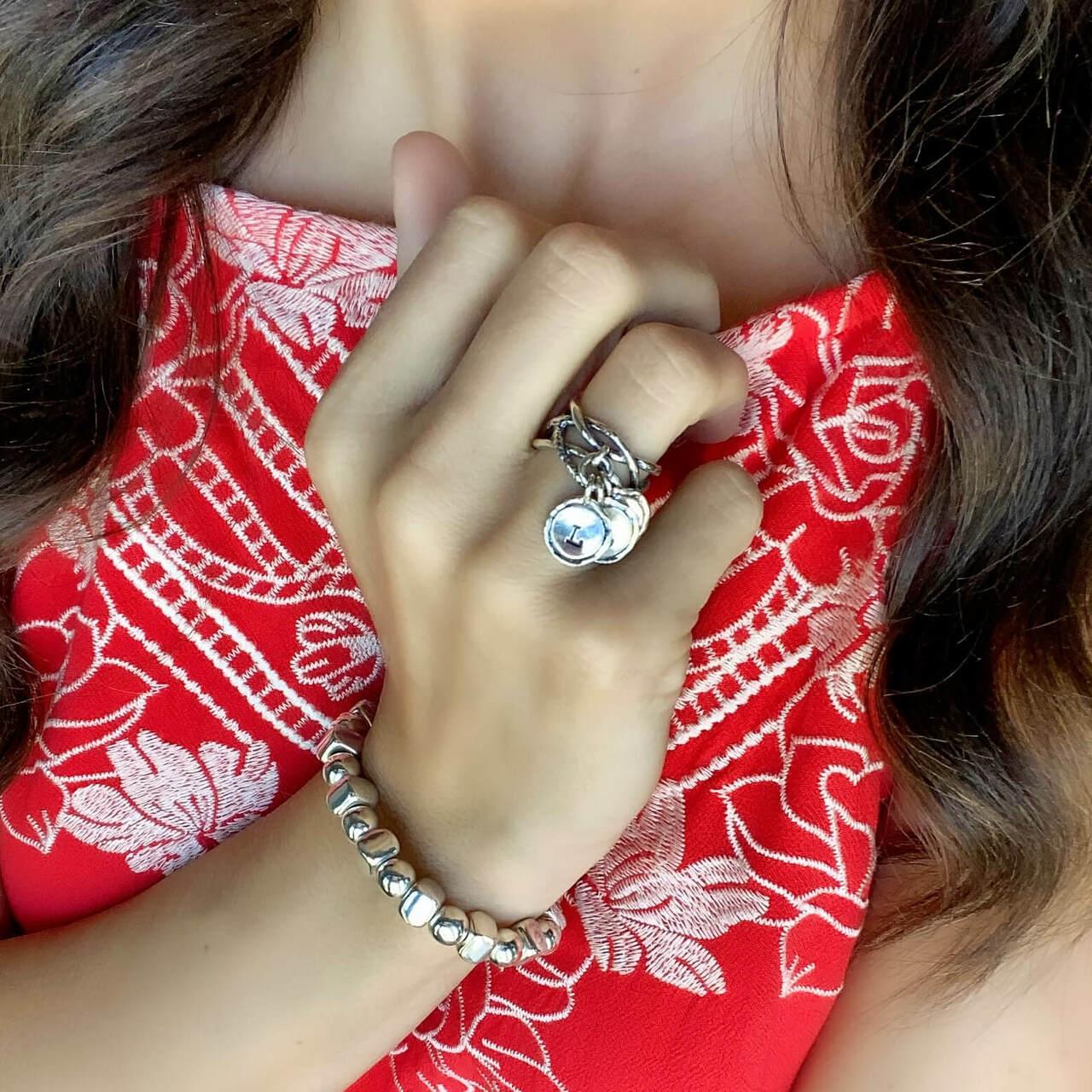 My Shines Ring paired with Roundabout stretch bracelet