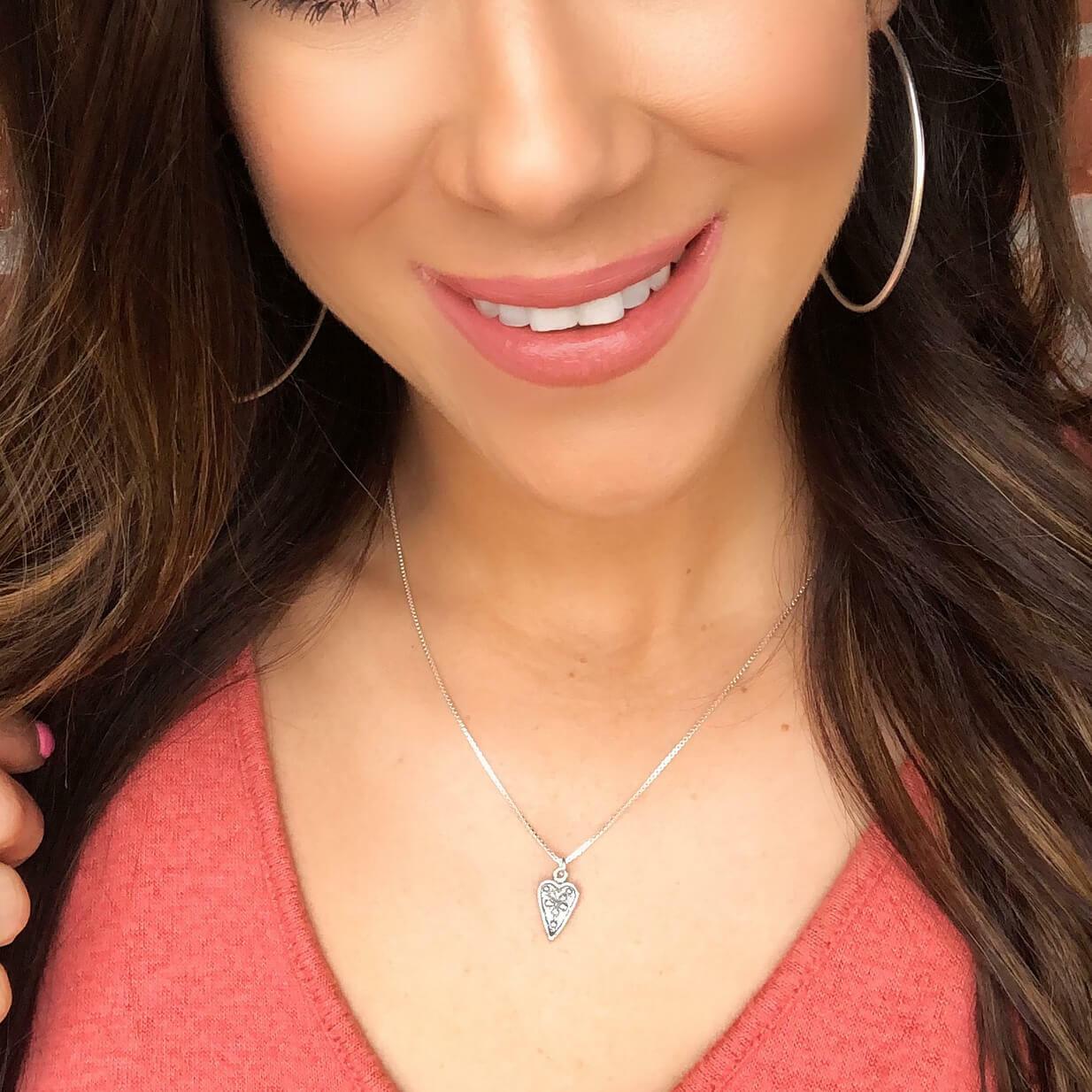 Straight from My Heart sterling silver heart necklace