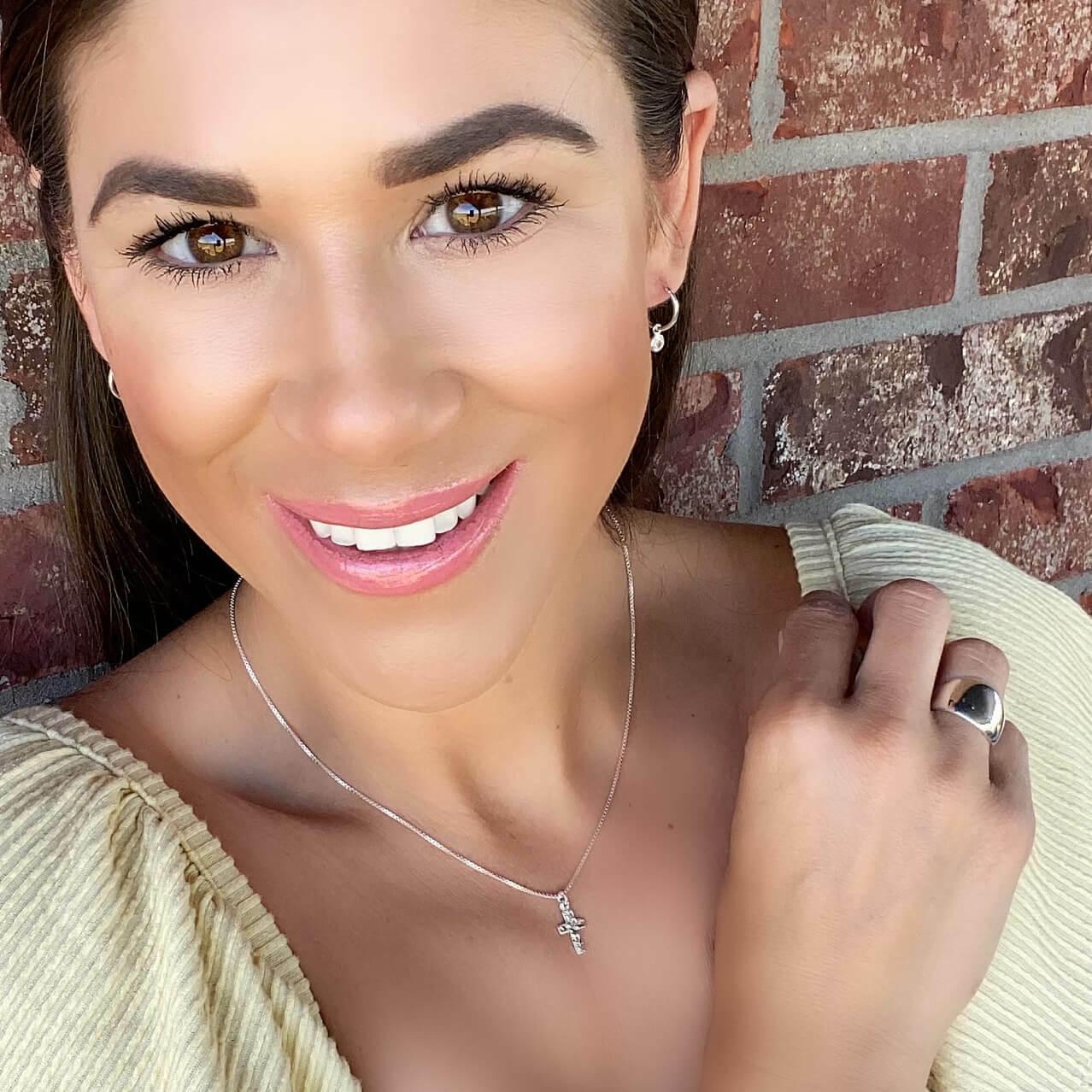 The Vine Necklace paired with Classic Dome Ring both in .925 sterling silver