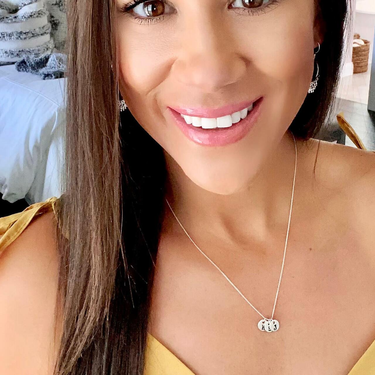 Sterling silver initial necklace