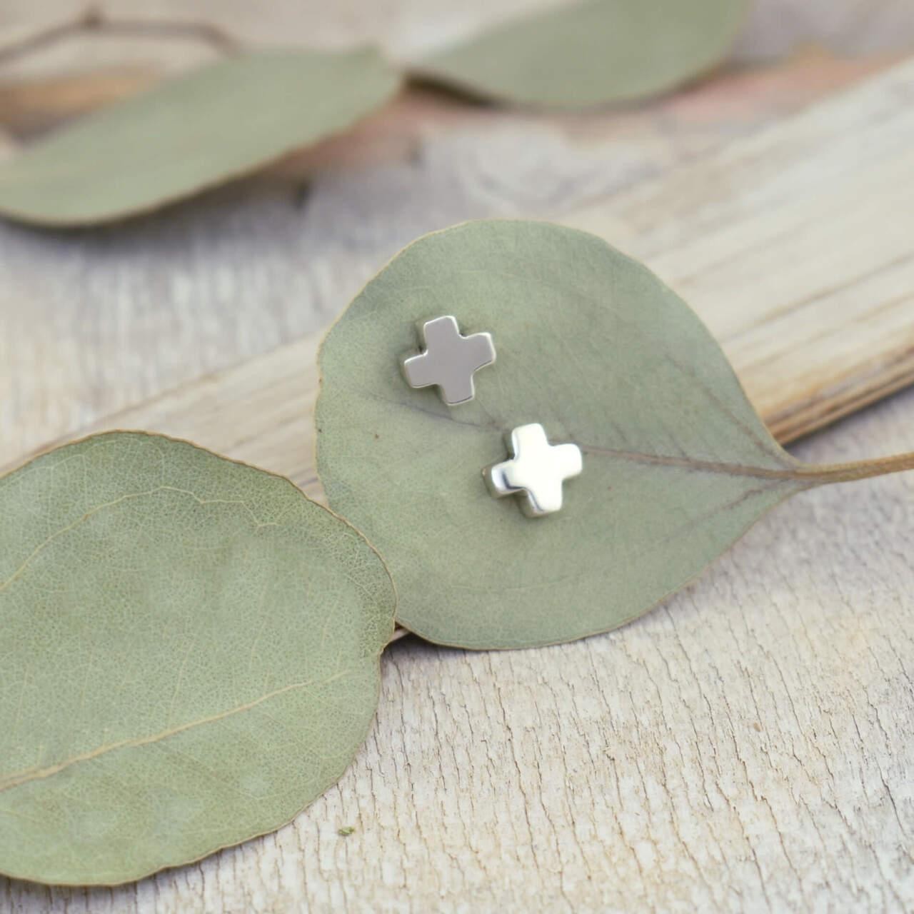 Handcrafted sterling silver in push-back post style
