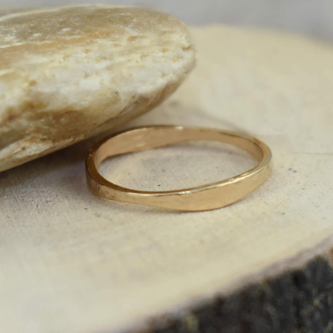 Organic Gold Stack Ring - Inspiranza Designs