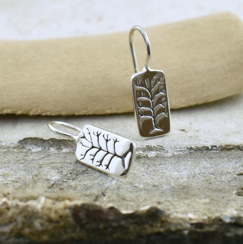 .925 sterling silver tree earrings